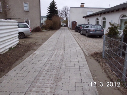 Betonpflasterweg in Zinnowitz